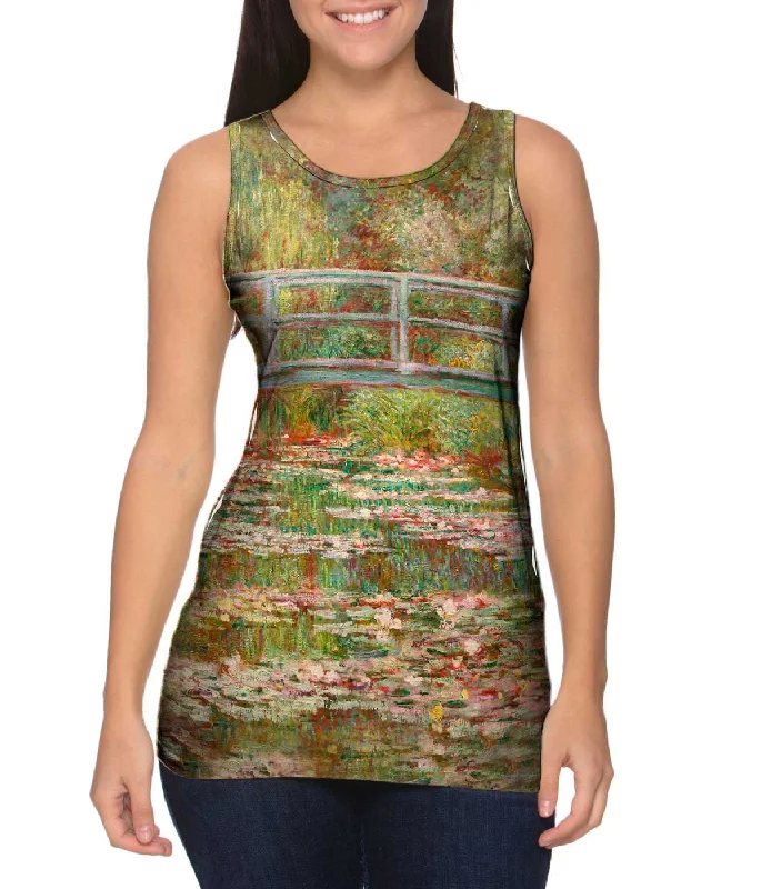 Trendy Sleeveless Shirt-Monet -"Bridge Over Water Lilies" (1899)