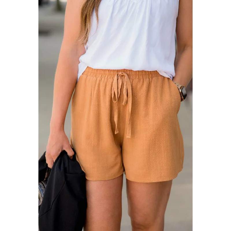 Stylish Denim Shorts-Lightweight Drawstring Shorts