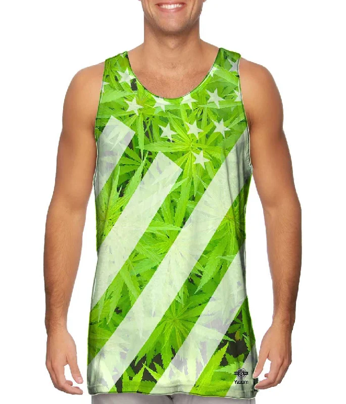 Cozy Summer Vest-Marijuana Flag Usa