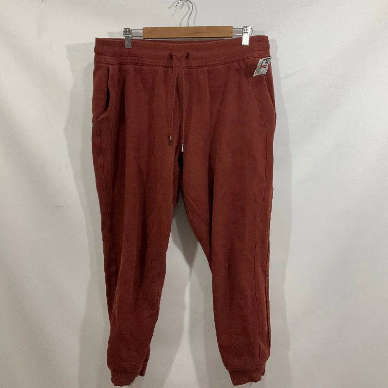 Classic Plaid Trousers-Athletic Pants By Lululemon In Red, Size: 14