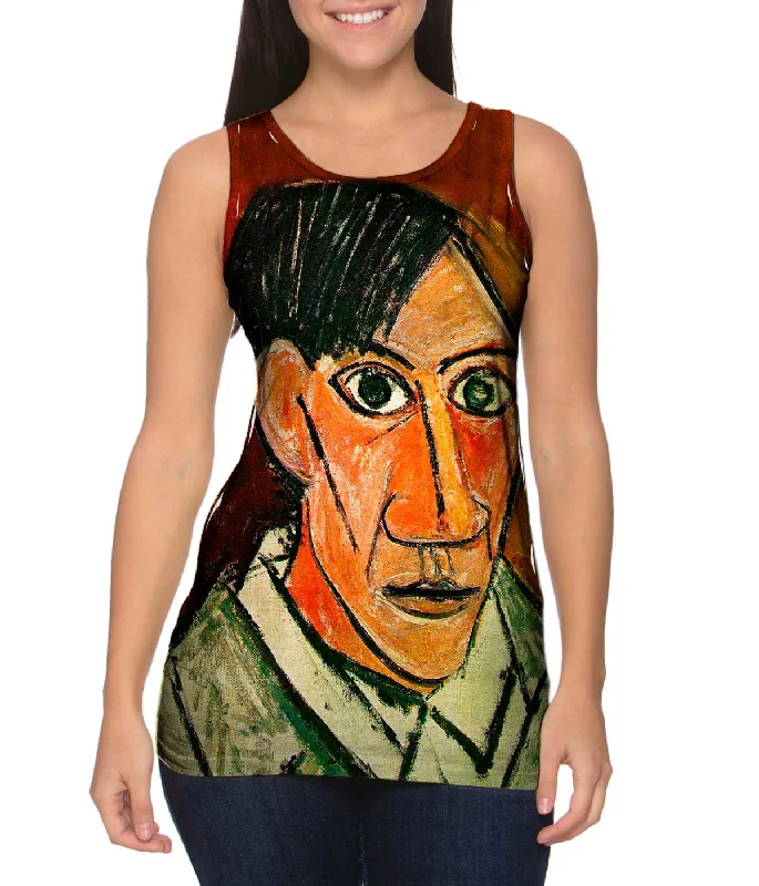 Graphic Print Tank-Pablo Picasso - "Self Portrait" (1907)