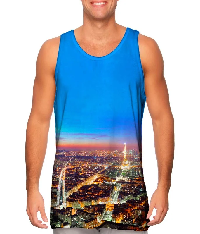 Comfortable Workout Vest-Paris Night Glowing