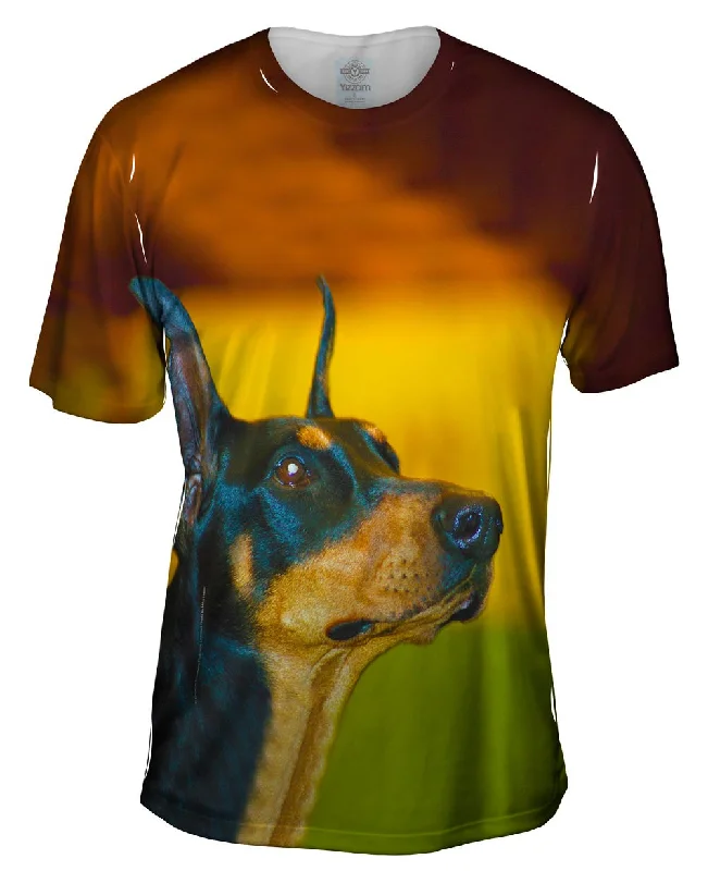 Floral Design T-Shirt-Prestigious Doberman