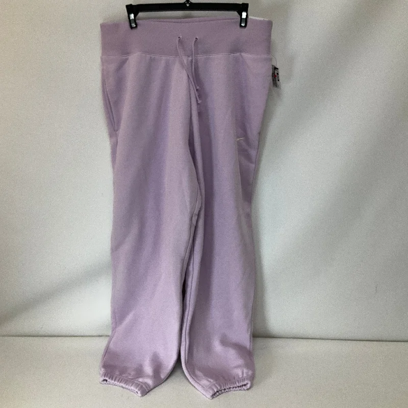 Outdoor Hiking Pants-Athletic Pants By Nike Apparel In Purple, Size: M