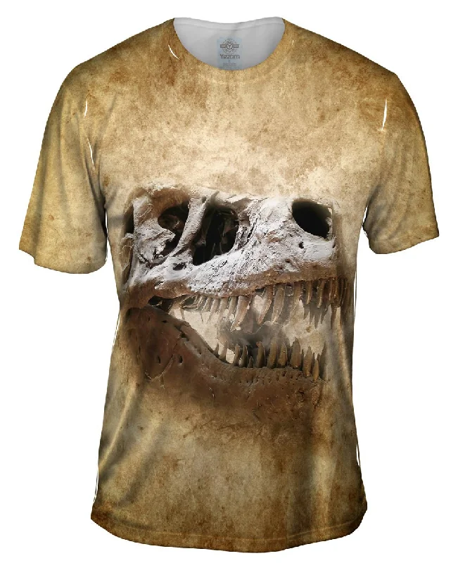 Fitness T-Shirt-Smiling Skeletal T Rex Dinosaur Face