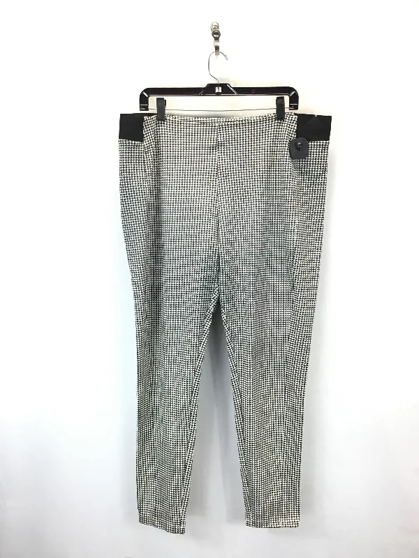 Warm Thermal Pants-Pants Other By Attention In Black & White, Size: 2x