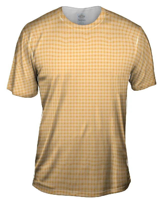 Retro Print T-Shirt-Khaki Flannel