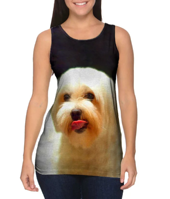 Cool Graphic Sleeveless-Painting Gold Maltese