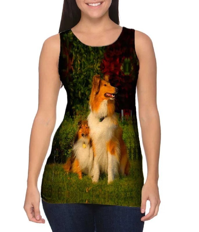 Stylish Sleeveless Tee-Momma Border Collie