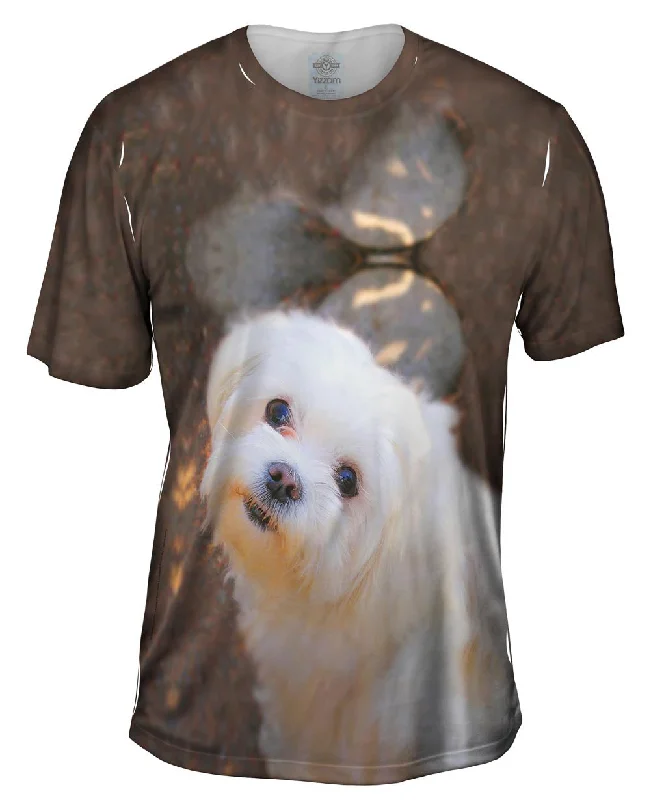 Animal Lovers T-Shirt-Obedient White Maltese