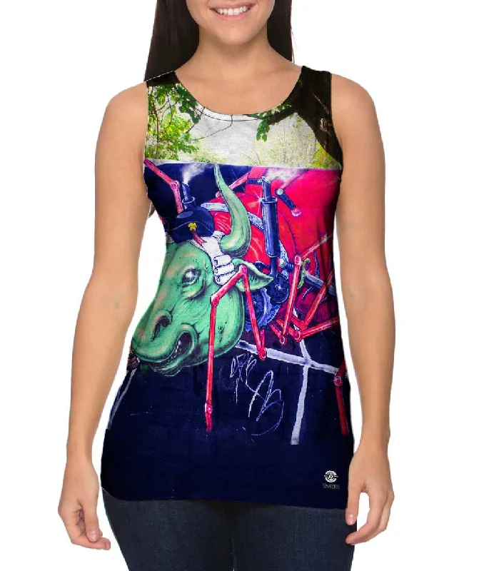 Lightweight Gym Tank-Paint Splashes Woman Graffiti Art Basel Miami 2013