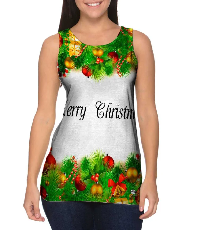 Sports Team Tank-Merry Christmas Garland