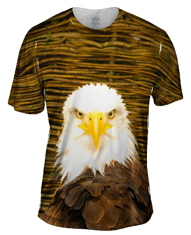 Starry Night T-Shirt-Serious Bald Eagle