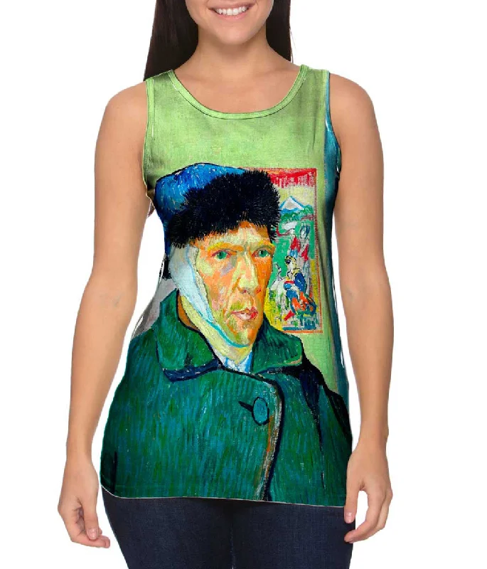 Classic Sleeveless Tank-Moustache Hipster Vincent Van Gogh Self Portrait With Bandaged Ear