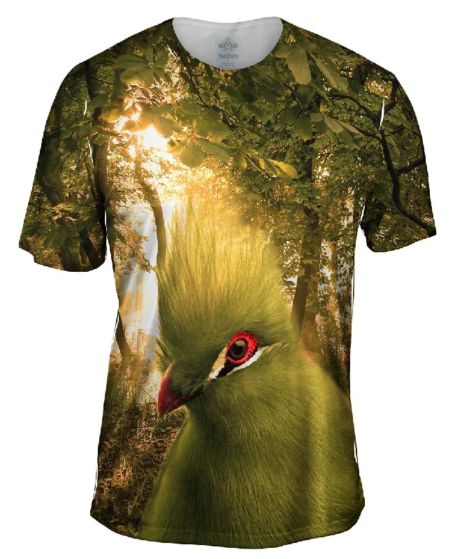 Cute Animal T-Shirt-Green Taraco Parrot