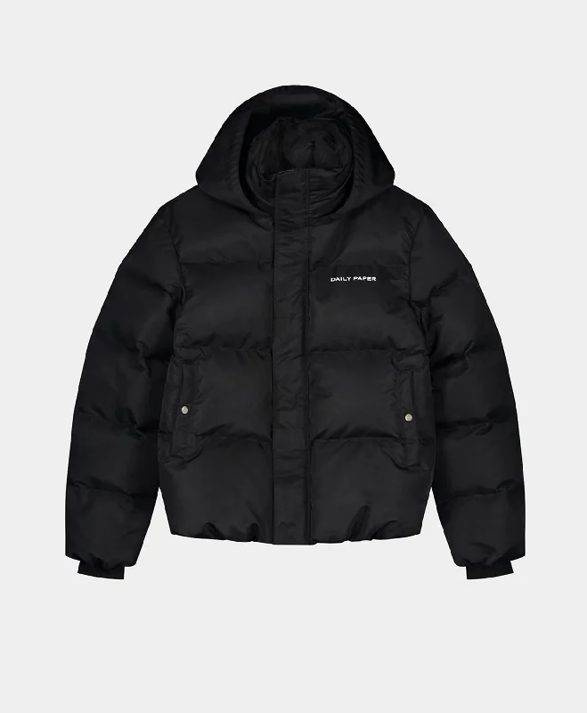 Zip-Up Hoodie Jacket-Black Epuffa Jacket