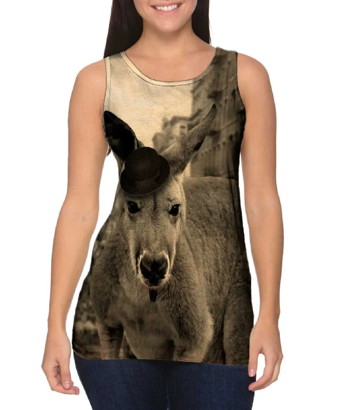 Athletic Running Tank-Mustache Kangaroo