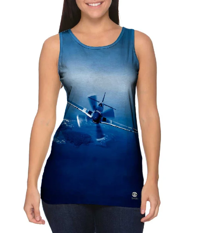 Active Lifestyle Tank-P 51 Mustang Plane Navy