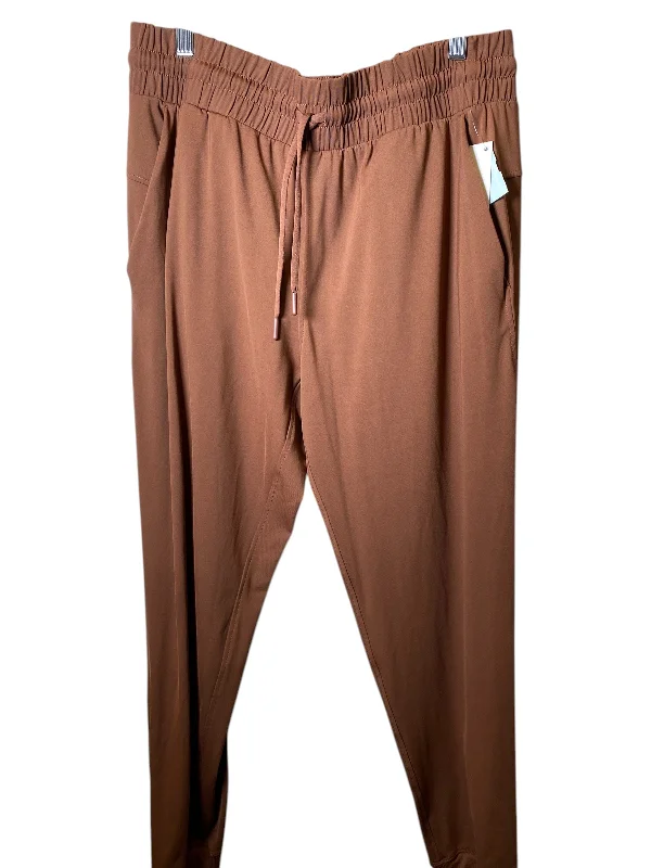 Cotton Jogger Pants-Athletic Pants By Members Mark In Brown, Size: L