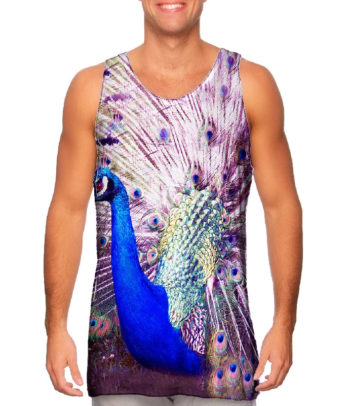 Trendy Sleeveless Shirt-Peacock In Bloom