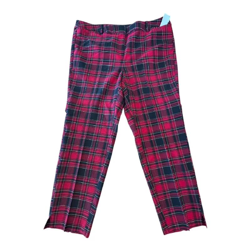 Easygoing Casual Pants-Pants Other By Lane Bryant In Plaid Pattern, Size: 2x