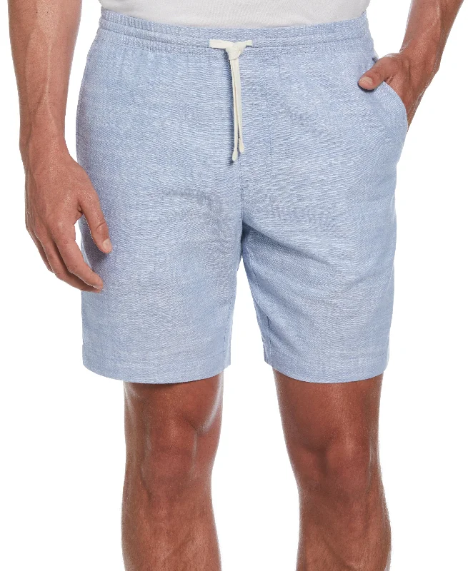 Urban Street Shorts-Linen Blend 8" Cross Dyed Slub Short