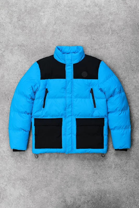 Casual Puffer Jacket-Storm Puffer Jacket - Blue