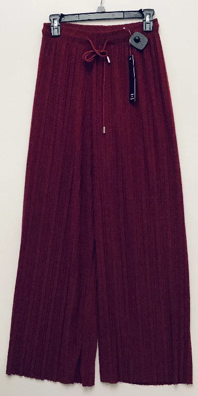 High-Waisted Palazzo Pants-Pants Lounge By Cmf In Red, Size: 2