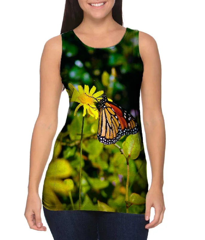 Comfortable Workout Vest-Monarch Daisy Butterfly