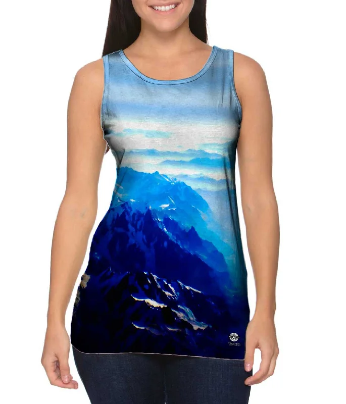 Trendy Loose Tank-Mountains From Sky Swiss Alps