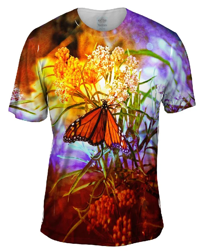 Vintage Music T-Shirt-Poppy Butterfly