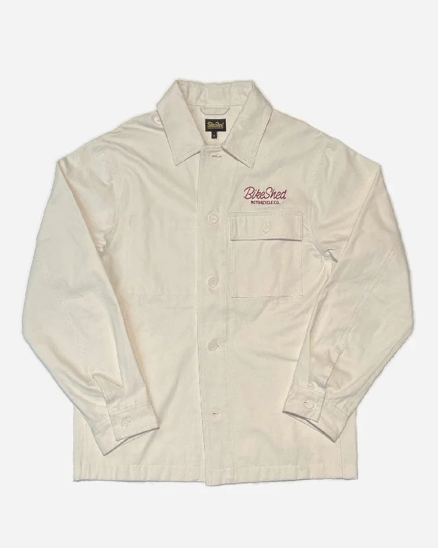 Stretch Fit Jacket-BSMC Chain Chore Jacket - Ecru