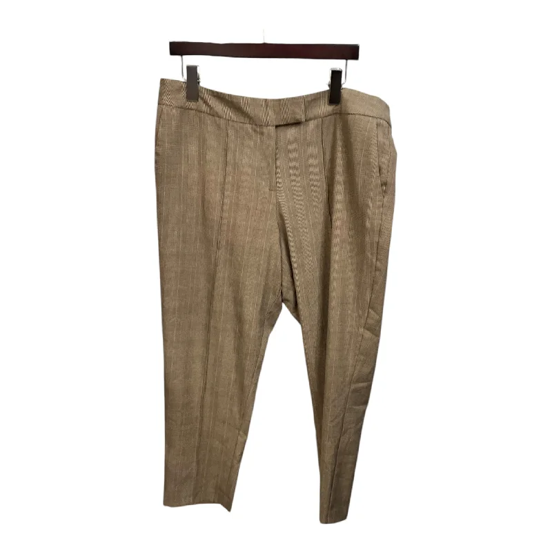 Eco-Friendly Cotton Pants-Pants Dress By Worthington In Brown, Size: 14