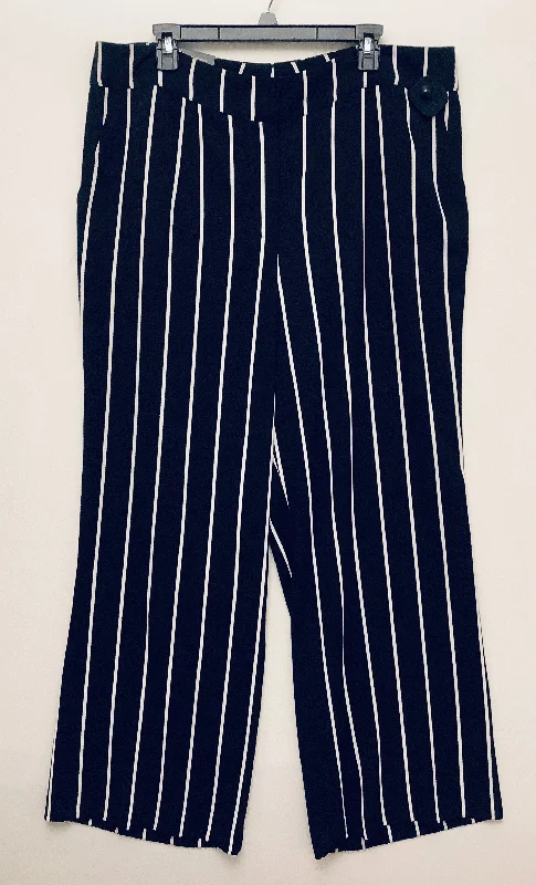 Elegant Wool Dress Pants-Pants Dress By Madison In Striped Pattern, Size: 16