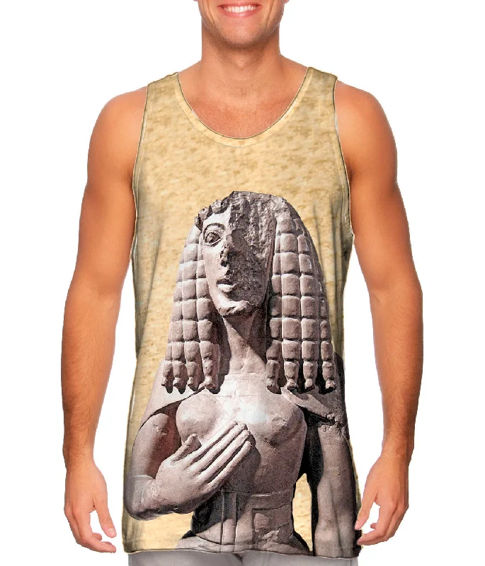 Trendy Crop Tank-Museum Statue Roman - Egyptian -