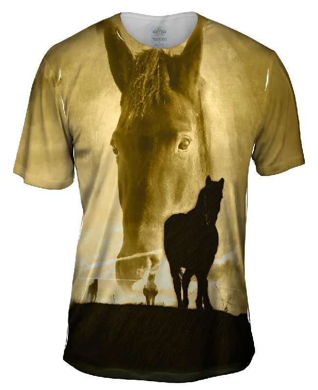 Cool Typography T-Shirt-Horse Dawn