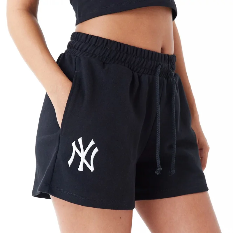 Classic Plaid Shorts-New York Yankees Womens MLB Lifestyle Black Shorts