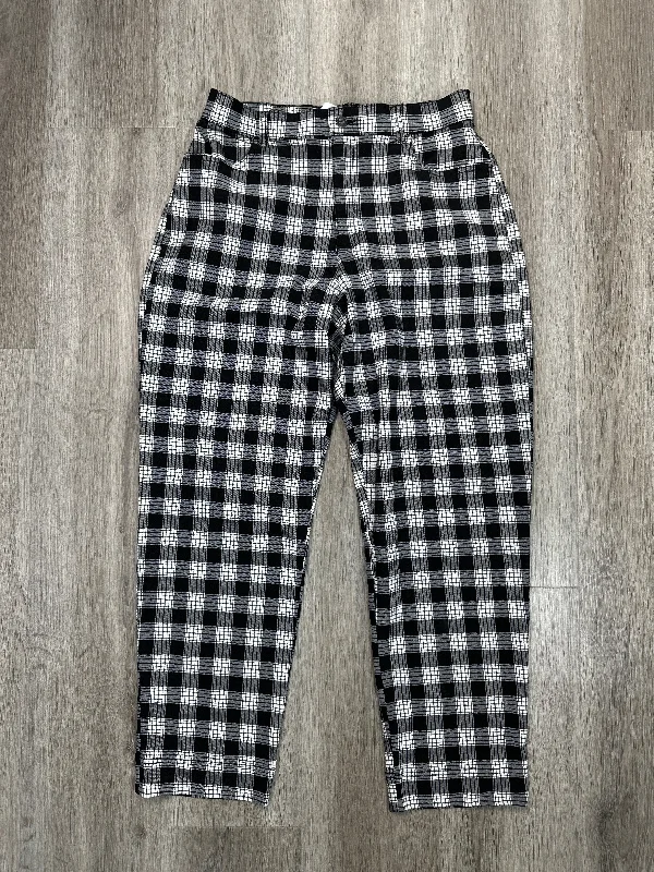 Cotton Jogger Pants-Pants Dress By Hollister In Black & White, Size: M