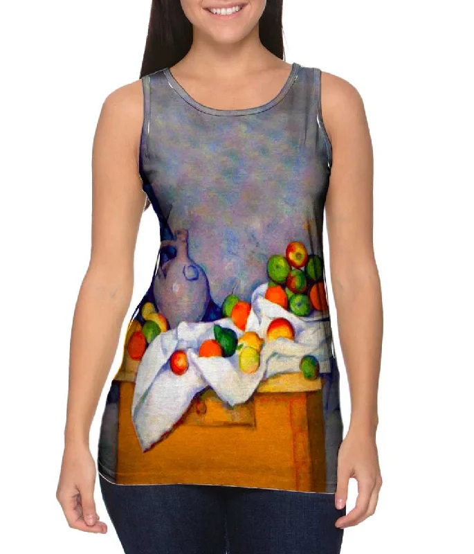 Sleeveless Workout Shirt-Paul Cezanne - "Rideau Cruchon Et Compotier" (1894)