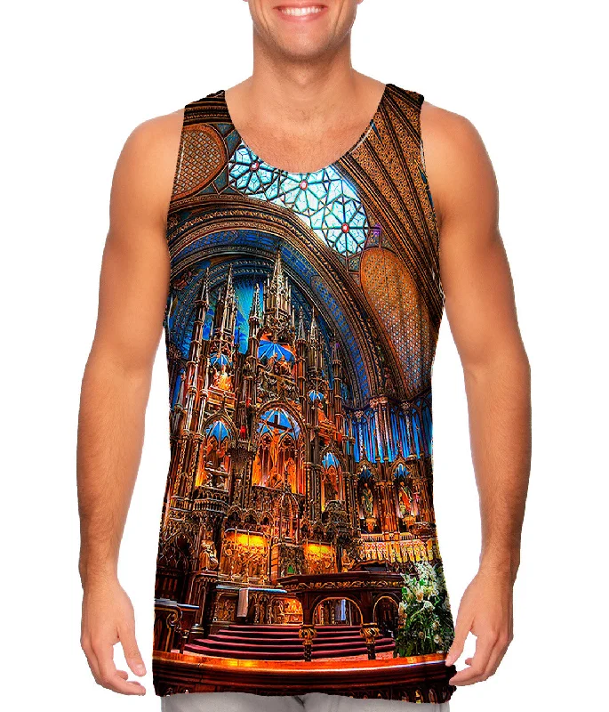 Trendy Sleeveless Shirt-Notre Dame Cathedral Indoors