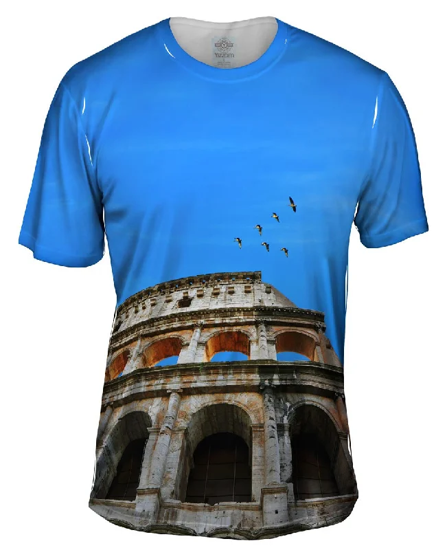 Basketball Graphic T-Shirt-Roman Colosseum