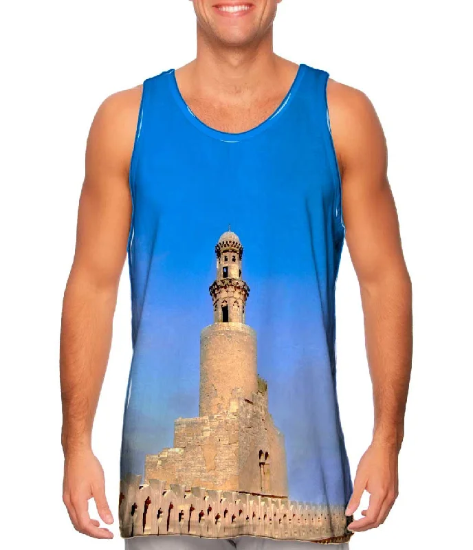 Soft Cotton Tank-Mosque Minaret Ibn Tulun Cairo Egypt