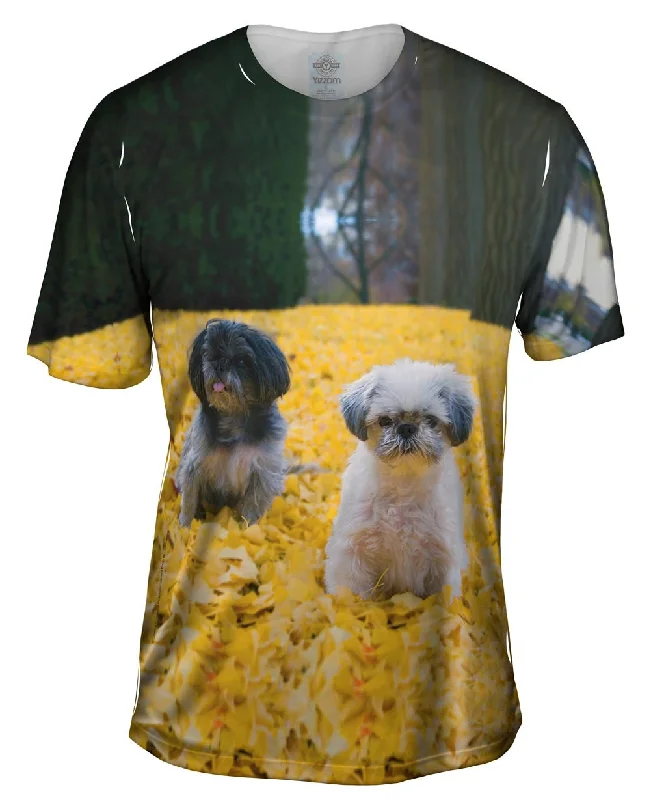 Patriotic T-Shirt-Shih Tzus In Fall