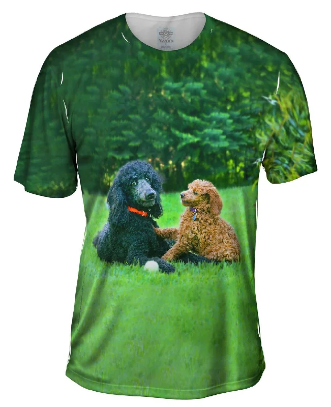 Ocean Graphic T-Shirt-Poodles Enjoy Scenery