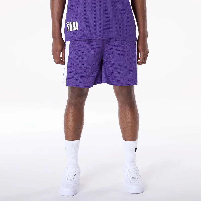 All-Season Shorts-LA Lakers NBA Graphic Purple Mesh Shorts