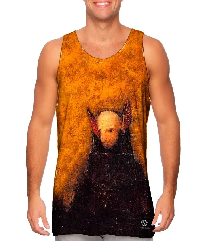 Casual Ribbed Vest-Odilon Redon - "The Monster"