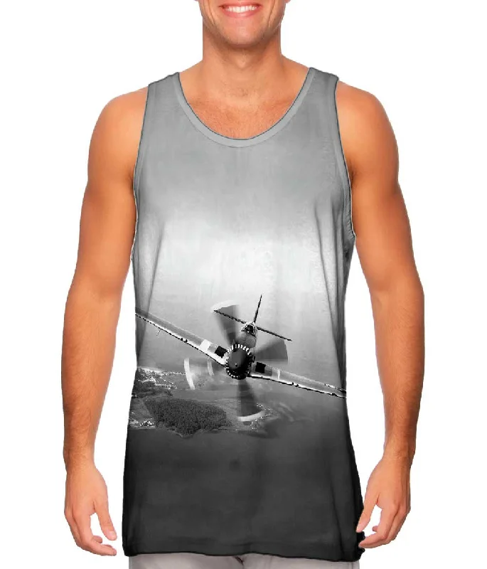 Performance Training Tank-P 51 Mustang Plane Black White