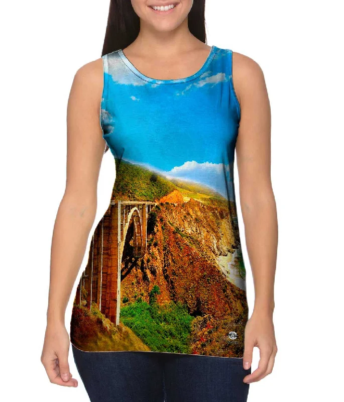 Relaxed Fit Tank-Ocean View By The Shore