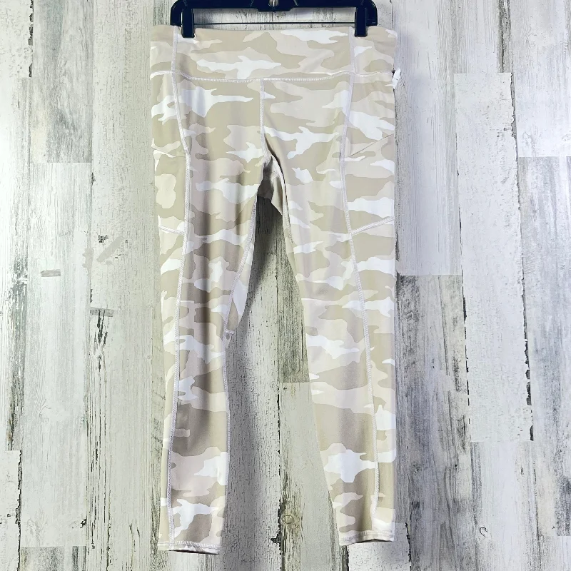 Stretchy Yoga Pants-Athletic Pants By Athleta In Camouflage Print, Size: L