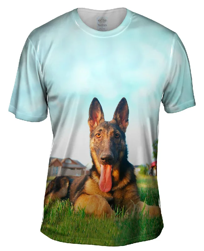 Mountain Design T-Shirt-German Shepherd At Home